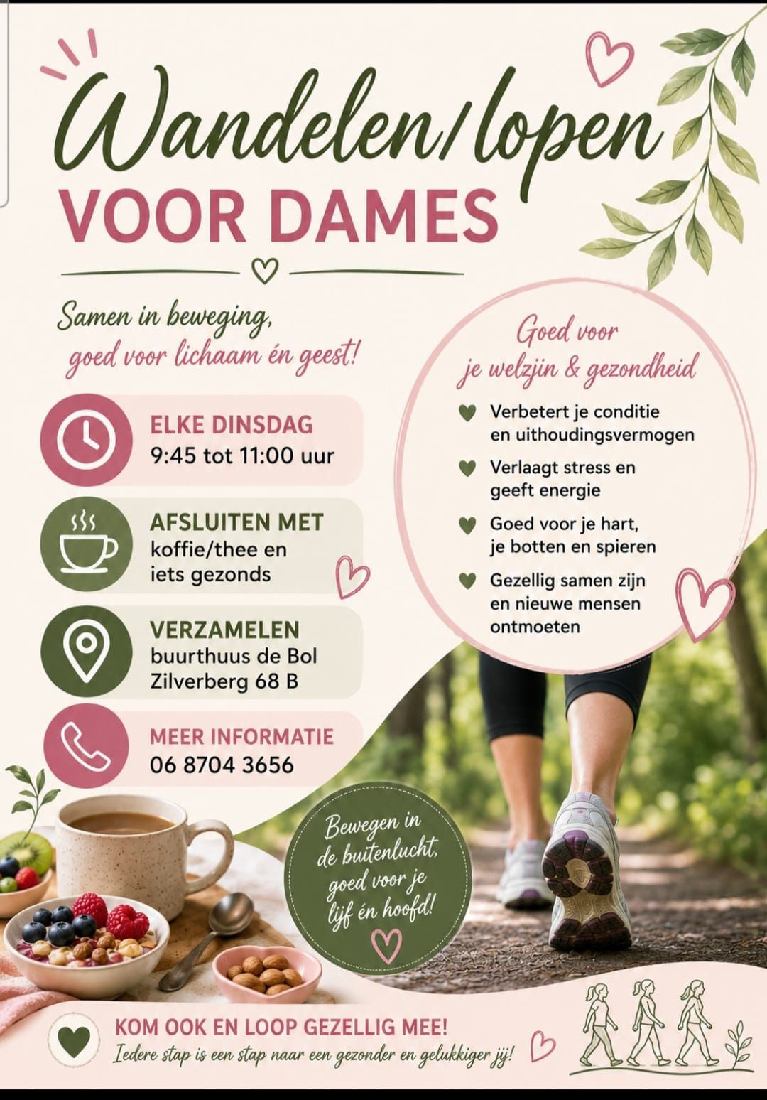 wandelen voor dames flyer